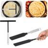 2PCS Crepe Spreader and Spatula Kit, 8inch T-Shaped Batter Spreaders,