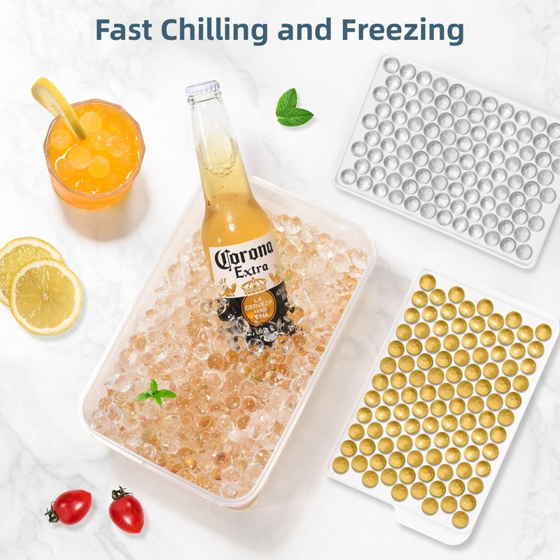 WIBIMEN Mini Ice Cube Trays, Small Tiny Round Pebble Crushed