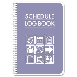 BookFactory Scheduling Notebook/Schedule Log Book/Employee Schedule Journal - 110 Pages, Wire-O, 6" x 9" (LOG-110-69CW-PP(Schedule-Log)-BX)
