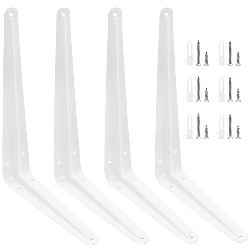 Uenhoy 10 Pack White Shelf Brackets 10 Inch Metal Floating