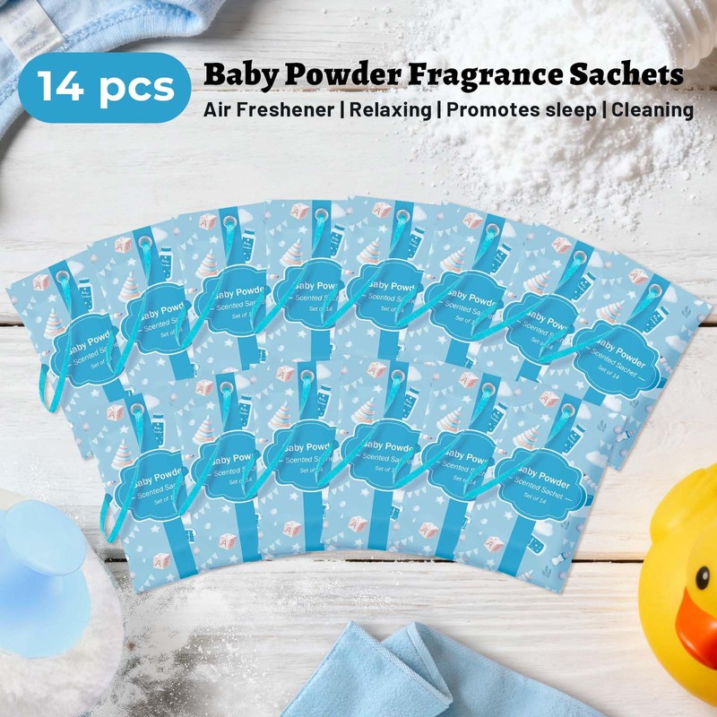 STRN Scented Sachets for Drawer and Closet, Baby Powder Scent
