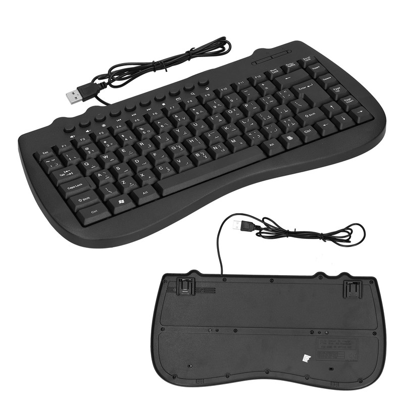 USB Keyboard Durable Plastic 87 Keys KB‑301B Keypads General Ergonomically
