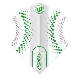 WINMAU Prism Zeta Circles White and Green Dart Flights - 1 Set Per Pack (Total 3 Flights)
