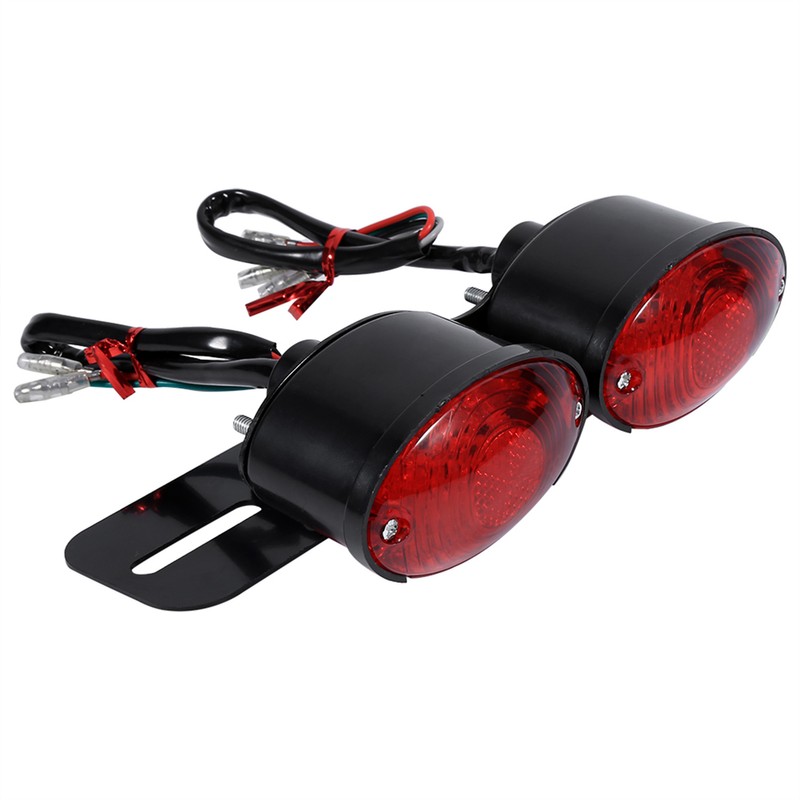 Motorcycle lamp dual Cat Eye Custom License Plate Holder rear