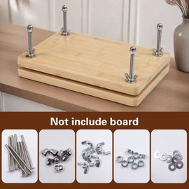Book Binding Press Screw Set, 8 PCS M6 Screws for Book Press with Nuts Butterfly Wrenches and Washers, Essential for Making Paper Crafts