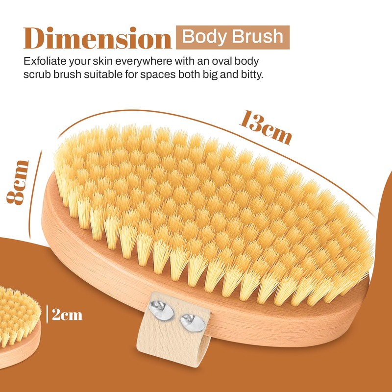 DSG PRO Firm Exfoliating Body Brush – Beech Wood &