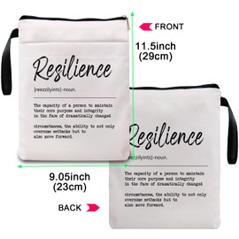 Resilience Definition Book Sleeve, Book Covers with Zipper, Book Cover Protector Gifts for Book Lover, Inspirational Gifts for Women Teacher Librarian Bookworm