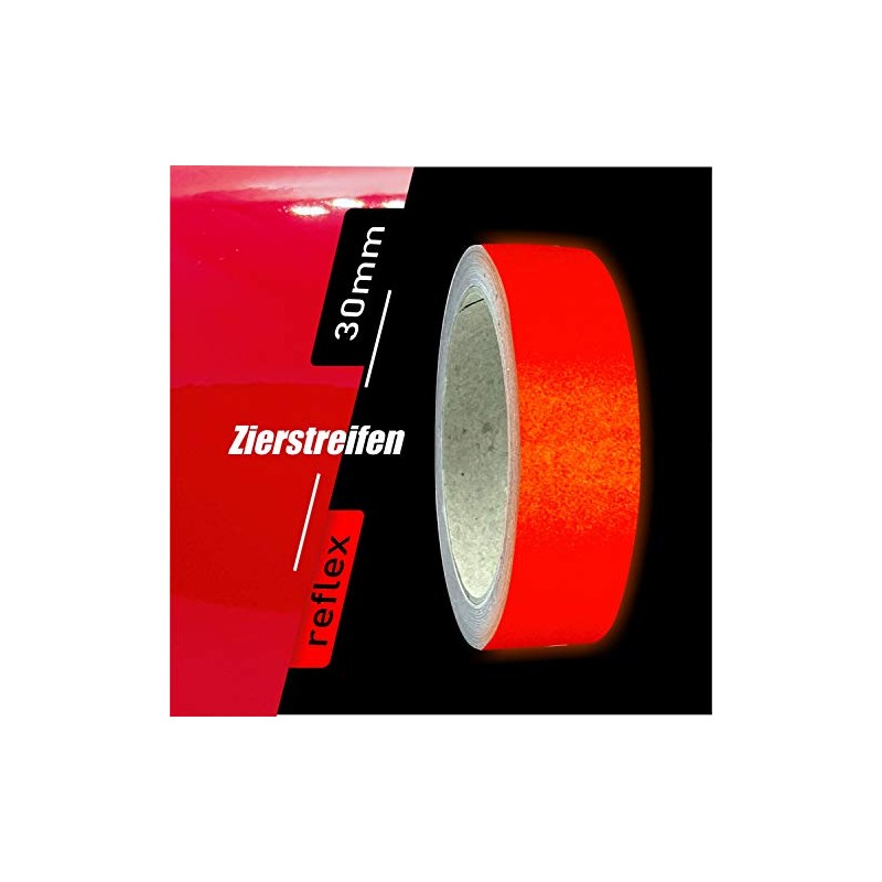 siviwonder Decorative Strips Red Reflective Reflective Sticker 30 mm Length