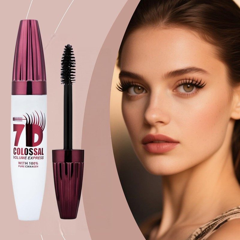7D Mascara Black,Volumengebende & Wasserfeste Wimperntusche Schwarz