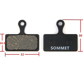 SOMMET Bicycle Disc Brake Pads for Shimano XT M785 M8000 / Saint BR-M820 / XTR M960 M985 M987 M988 M9000 M9020 / Deore M610 M615 M6000 / SLX M666 M67 5 M705 00 / Alfine BT-S700 RS785 RS685 ZSPB02-1