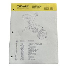 Gravely Illustrated part list￼ Riding Sulky Model 15589A1 Form 13448P1￼  1-1-70