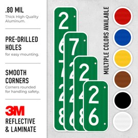 911 Address Sign, Custom Emergency MailBox Sign, Heavy Duty .080 Rust Free Alumminun, Double Sided, Ideal For Driveway, Multi Unit Buildings and House 24x6 Sign,