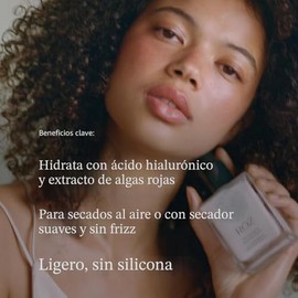 RŌZ Acondicionador sin enjuague, suero ligero para el cabello de leche y protector del calor para hidratar el cabello fino, rizado y ondulado, hidratante, suavizante, combate el encrespamiento, sin silicona, seguro para el color, 3.4 onzas
