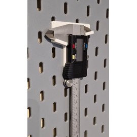 Heavy Duty Skadis Caliper Holder - Compatible with Skadis Pegboard - Perfect Tool Organization for Craftsmen (White)