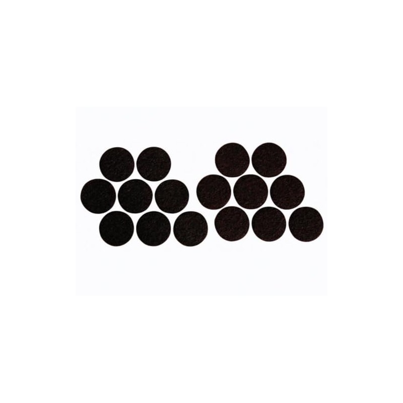 PEREL DTF2 Round Felt Pads, Diameter: 25 mm, Black (Pack