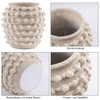 DN DECONATION Beige Rustic Farmhouse Vase, 8.2 Inch Textured Boho