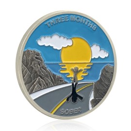 3 Month Sobriety Coin AA Chips and Medallions Three Month Sobriety Chip 90 Day Sobriety Gifts for Men Women Alcoholics Anonymous Gifts Addiction Recovery Gift