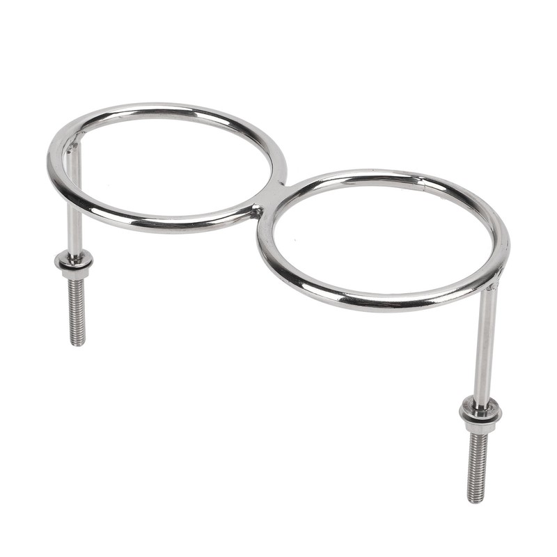 316 Stainless Steel Double Ring Cup Holder with Mounting Nut