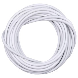 Fodlon Curtain Wire 10 m, White Curtain Wire Rope with 20 Pieces Eyelet Screw Stainless Steel and 20 Pieces Hooks for Curtain Rods