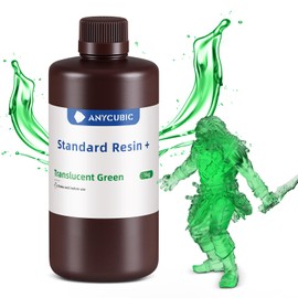 ANYCUBIC ANYCUBIC Upgraded Standard 3D Printer Resin, 405nm SLA Fast UV-Curing Resin, High Precision & Rapid Photopolymer for 8K Capable LCD/DLP/SLA 3D Printing (Tran-Green, 1000g)