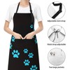 Dog Paws Waterproof Apron With 2 Pockets Cute Cat Animal
