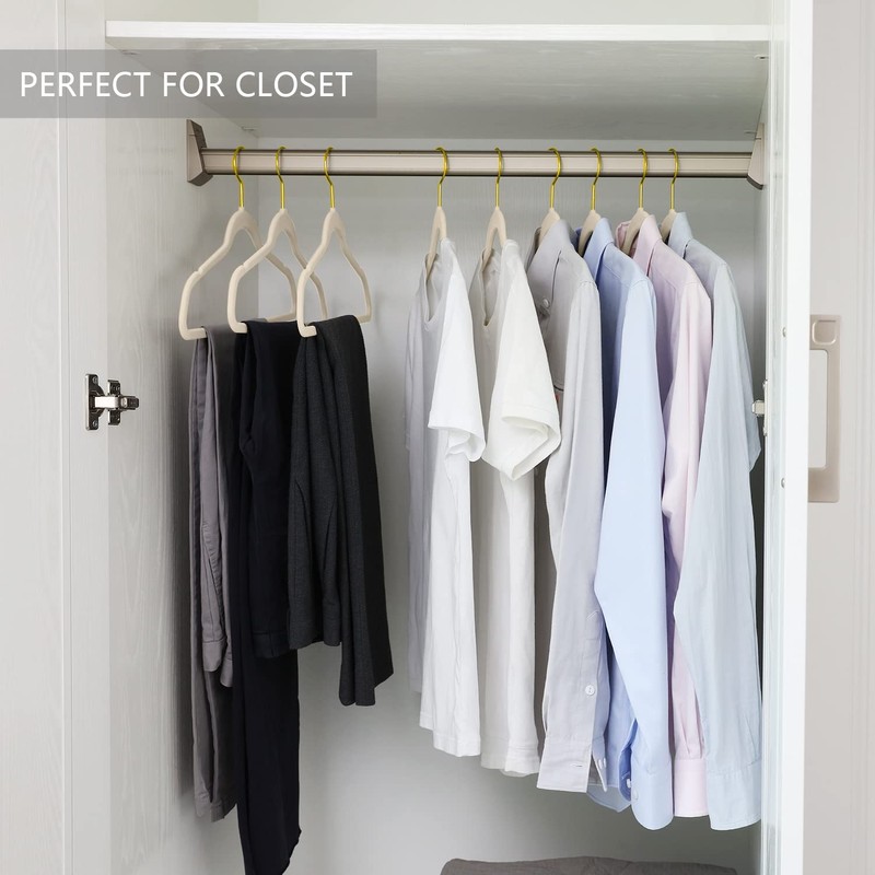 MIZGI Premium Velvet Hangers Pack 30 Pcs Heavyduty - Non