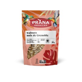 Prana Organic Raw Walnuts - Non-GMO Nuts, Vegan Snack & Ingredient, 180g