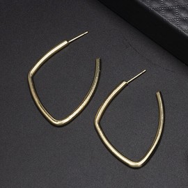 Jovono Vintage Geometric Earrings Gold Hoop Earrings Chic Drop Earrings Party Ear Jewellery for Women and Girls, Alloy Steel