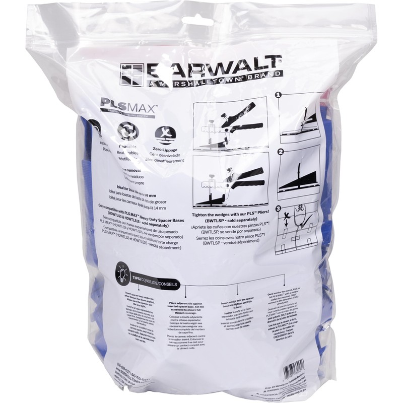 BARWALT PLS MAX Tile Leveling System, 200 Pack of Wedges,