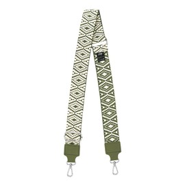 axy Shoulder Strap 4 cm Wide Adjustable Bag Strap for Handbags with Aztec Pattern Replacement Change Shoulder Strap Replacement Strap for Women Bags (Green-White), green-white