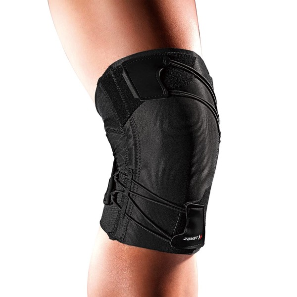 Zamst RK-1 Plus Knee Support - Knee Support for IT Band Syndrome (Runner's Knee) - Compression Knee Support Men & Knee Support Women - Functional Bandage Knee for Running with Spiral Lace Structure