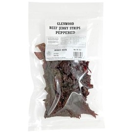 Glenwood Beef Jerky Tender Beef Jerky Buddy Pack Beef Jerky Strips 6 Ounce (6 Ounce, Peppered)