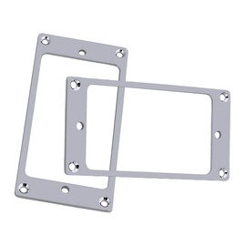 Lovermusic Metal Flat Humbucker Pickup Mounting Ring Chrome Color Pack of 2