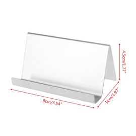 1 x Stainless Steel Business Card Holder, Name Card Stand, Desk Business Card Holder, Office Card Stand for Desk, Countertops - Silver