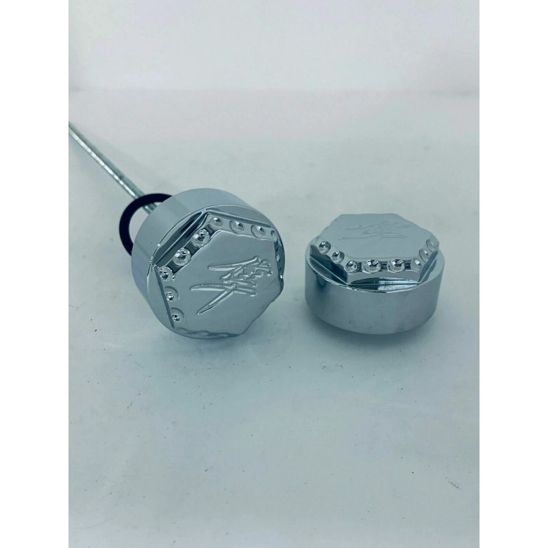 ALL THINGS CHROME HAYABUSA CHROME DIAMOND CUT KANJI ENGRAVED FRONT