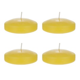 Mega Candles 4 pcs Scented Citronella Floating Candles, Hand Poured Wax Candle 3 Inch Diameter, Great for Indoor & Outdoor Use, Camping, Events, Party Usage, Patio, Barbecue BBQ, Picnics