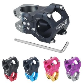 BESNIN MTB Vorbau 31,8 Fahrrad Vorbau 0 Grad 35mm 50mm Kurzer Lenkervorbau aus CNC-Aluminiumlegierung für Mountainbike, Rennrad, BMX, E-bike (Schwarz-Grau, 31,8x50mm)