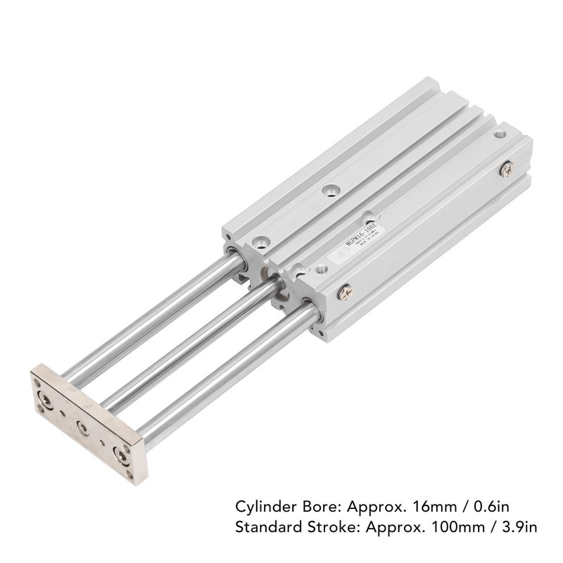 3 Stem Pneumatic Cylinder Aluminum Alloy Double Acting Air Cylinder