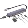 Callstel USB Hub: 6-in-1 Docking Station, 4K HDMI, USB-C, PD