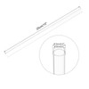sourcing map sourcing map Acrylic Pipe Clear Rigid Round Tube