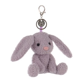 Apricot Lamb Purple Velvet Bunny Cute Keychain, Soft Stuffed Plush Keychain Toys for Kids’ Backpack, Purse
