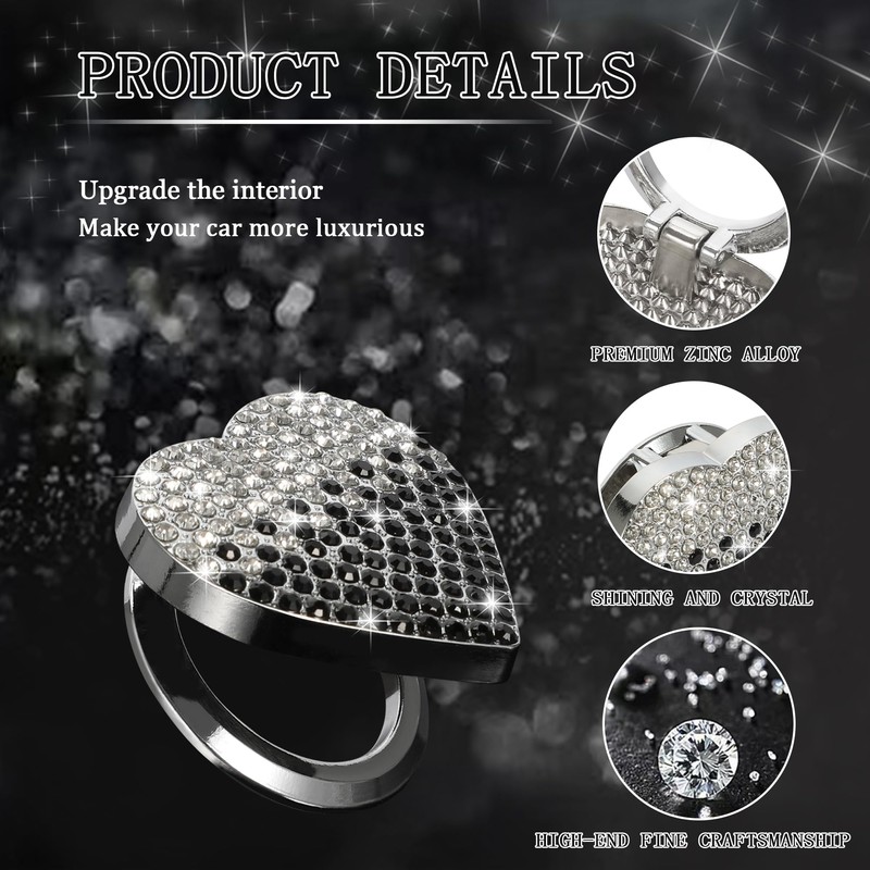 TOMALL Bling Car Engine Start Button Cover Diamond Interior Crystal