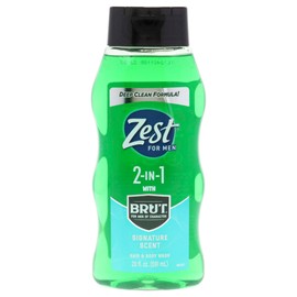Zest Mens 2-in-1 Body Wash - Body Wash for Men - Cleanses Hair and Body - Refreshing Scent - Hydrating Body Soap - Ideal for All Skin Types - 20 oz