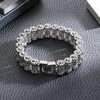 Klapgo Men's Stainless Steel Gear Link Chain Bracelet Industrial Motorcycle