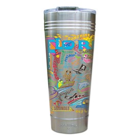 Catstudio Florida Thermal Tumbler | Triple Wall Insulation With Non Slip Bottom | Great Travel Cup for Water, Coffee, Tea, or Smoothies