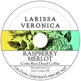 Raspberry Merlot Costa Rica Decaf Coffee (Single Serve K-Cup Pods) (Gourmet, Naturally Flavored, Whole Coffee Beans) (12 pods, ZIN: 577360)