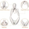 Thinker Abstract Sculpture,White Faceless Figurine Bookshelf Decor