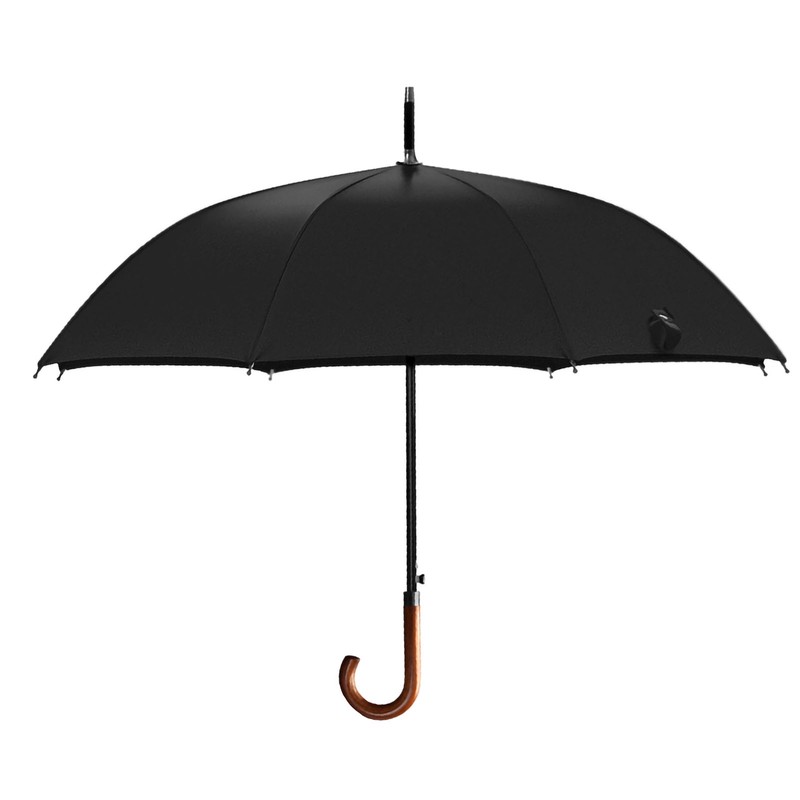 Long Umbrella Long Wooden Handle Windproof Retro Style Water Resistant