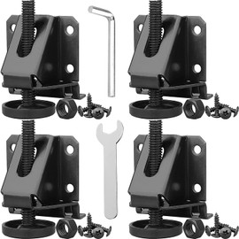 SunnyZoo Heavy Duty Adjustable Leveling Feet Furniture Leg,for Furniture, Cabinets, Workbench,Shelving Unit 4 Pack (Black)