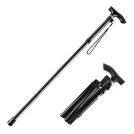 Portable 4-stage folding cane folding gift for the elderly stick